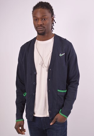 VINTAGE NIKE CARDIGAN SWEATSHIRT BLUE