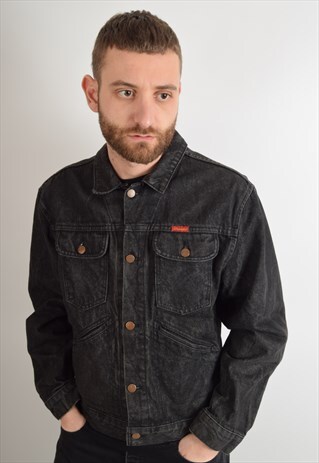 VINTAGE WRANGLER DENIM JACKET MADE IN USA SIZE M (1895