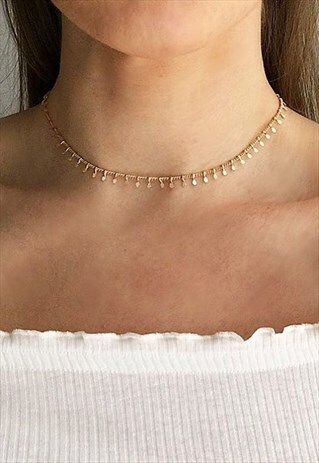 GOLD MULTI DROP CHOKER