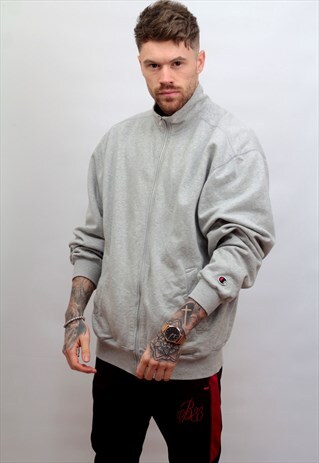 1990'S VINTAGE CHAMPION JACKET IN GREY