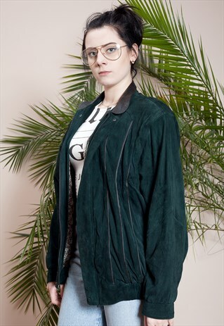 VINTAGE SOFT, SUEDE ARK GREEN JACKET
