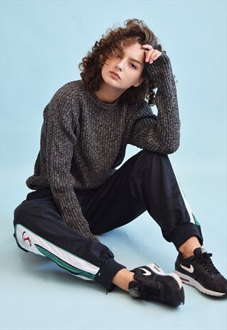 90'S RETRO JAZZY GRUNGE KNIT NORMCORE JUMPER