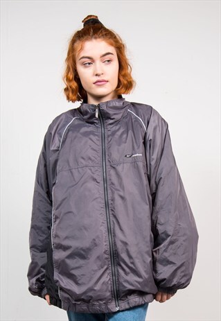90'S VINTAGE GREY REEBOK TRACKSUIT JACKET TOP