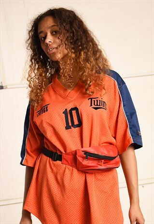 VINTAGE Y2K SPORTS OVERSIZED FESTIVAL JERSEY TOP T-SHIRT TEE