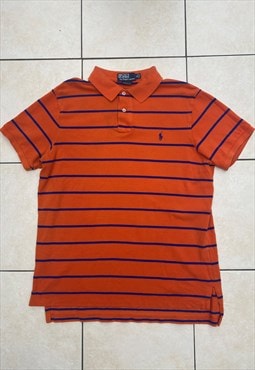 Vintage polo Ralph Lauren 1990s orange polo shirt XL