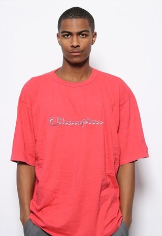 VINTAGE CHAMPION LOGO T-SHIRT GREY