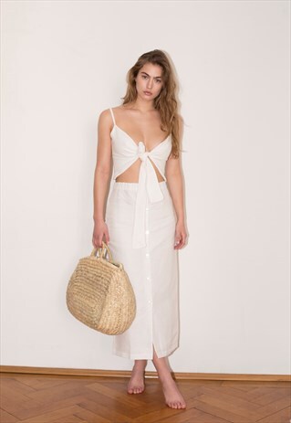 LINEN DRESS WHITE
