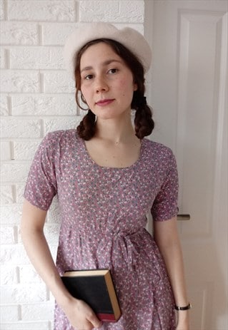 'VICTORIA' 90S MAXI VINTAGE FESTIVAL SUMMER FLORAL DRESS