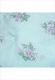 VINTAGE BENETTON BLUE FLORAL SHORT SLEEVE SHIRT WOMENS