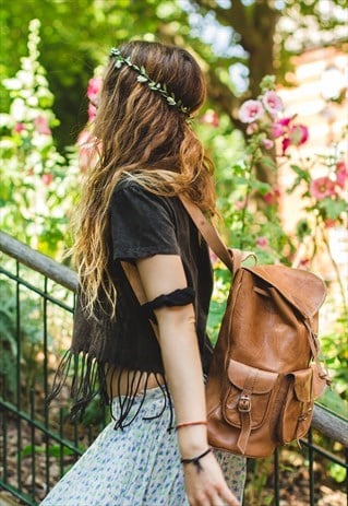 THE TAN LEATHER BACKPACK