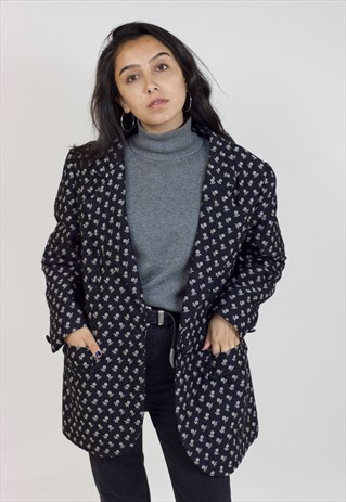 VINTAGE VALENTINO FLOWER DESIGN SMART JACKET