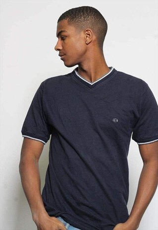 VINTAGE CHAMPION LOGO T-SHIRT BLUE