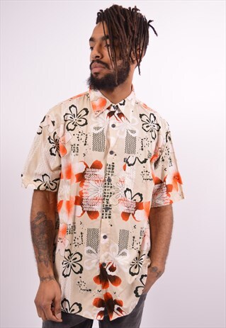 MENS VINTAGE SHIRT XL MULTI 90S