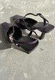 VINTAGE LATE 90S SQUARE STRAPPY KITTEN HEELS 