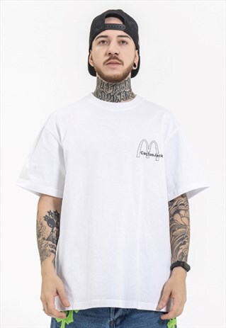 TRENDY HIGH STREET DOLL PRINT CREW NECK T-SHIRT