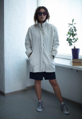 VINTAGE 90'S CREAM ZIP UP PARKA