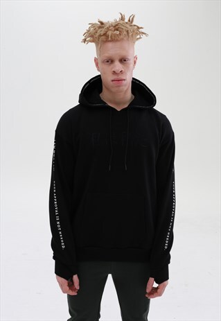 ORGANIC BAMBOO BLACK MOUNT FUJI HOODIE