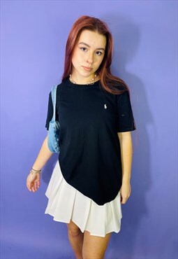 Vintage 90s Polo Ralph Lauren Embroidered Black T-Shirt