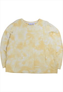 Vintage  D and Co Sweatshirt Tie Dye Crewneck Yellow XLarge