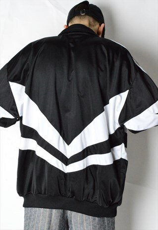 VINTAGE 90S BLACK PATCH ADIDAS TRACK JACKET