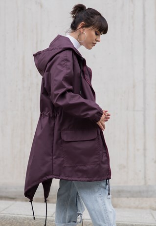 WARM WINTER COAT / PARKA IN BURGUND COLOUR