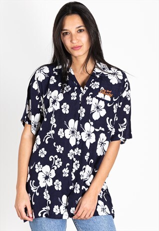 VINTAGE 80S HAWAIIAN SHORT SLEEVE SHIRT / S2027