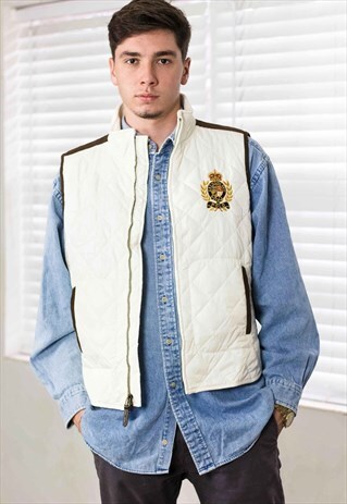 VINTAGE RALPH LAUREN VEST JACKET LOGO 90S XL 16.6