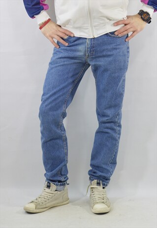 VINTAGE 90' ROCK N' ROLL LEE SLIM TROUSERS