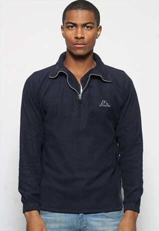 VINTAGE KAPPA 1/4 ZIP FLEECE BLUE