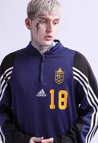 VINTAGE ADIDAS SPORT 1/4 ZIP SWEATSHIRT