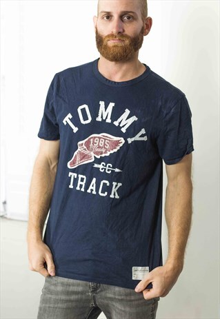 VINTAGE TOMMY HILFIGER T-SHIRT LOGO 90S S 5.7