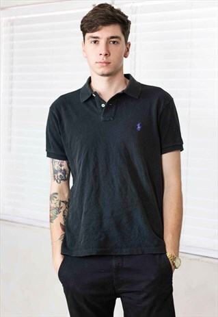 VINTAGE RALPH LAUREN POLO SHIRT LOGO 90S L 9.4