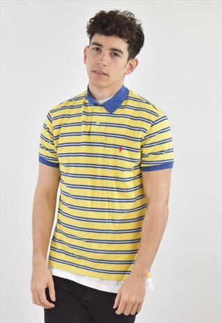 VINTAGE YELLOW RALPH LAUREN 90S POLO SHIRT