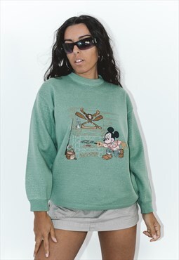 90s Vintage Disney Embroidered Wool Jumper