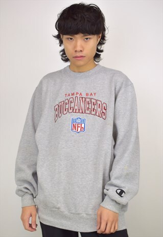 VINTAGE 90S CHAMPION GREY NFL SWEATER