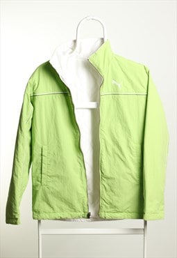 Vintage Puma Reversible Padded Jacket White Green