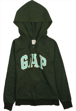 Gap 90's Spellout Full Zip Up Hoodie Medium Green