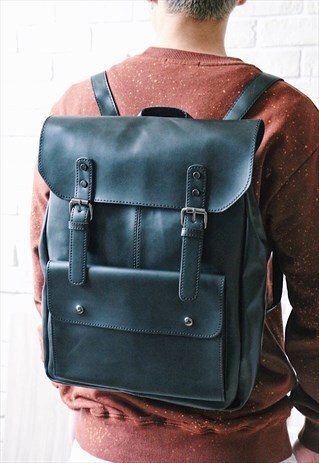 SHALEX FOLDOVER BACKPACK - BLACK