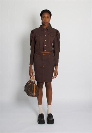 JEAN PAUL GAULTIER PIN STRIPE SUIT SET