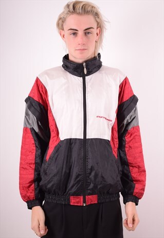 MENS VINTAGE TRACKSUIT TOP JACKET LARGE MULTI 90S