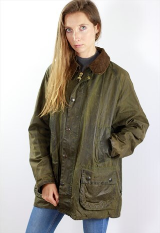 BARBOUR COAT BARBOUR JACKET VINTAGE BARBOUR GREEN