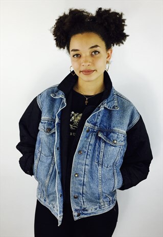 LEVIS EMBROIDERED VINTAGE DENIM BOMBER JACKET
