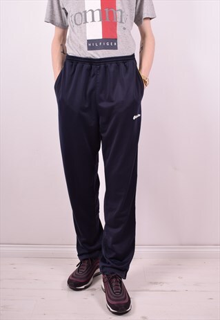 LOTTO MENS VINTAGE TRACKSUIT TROUSERS W38 L31 BLUE 90S