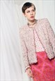 VINTAGE BLAZER 80S PREPPY CHECKED CLUELESS JACKET IN PINK