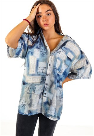 VINTAGE SILK PATTERNED SHIRT S970