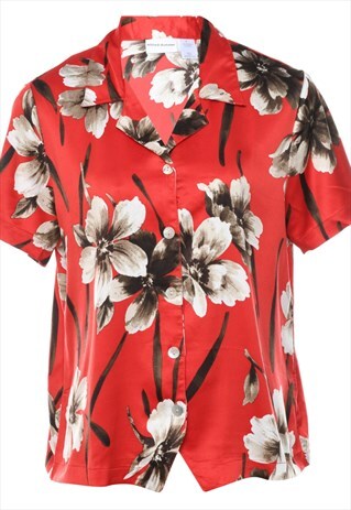 VINTAGE FLORAL HAWAIIAN SHIRT - L