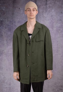Vintage mens short wool blend coat