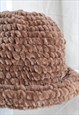 VINTAGE CHUNKY KNIT BROWN HAT