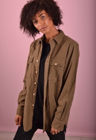 GREEN RALPH LAUREN FLANNEL SHIRT GRL3470