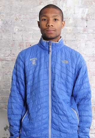 VINTAGE THE NORTH FACE LOGO PUFFER JACKET BLUE